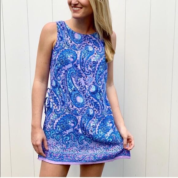 Lilly Pulitzer Hello Sunshine Donna Romper Purple Paisley Sleeveless Size‎ 2 - Picture 9 of 12